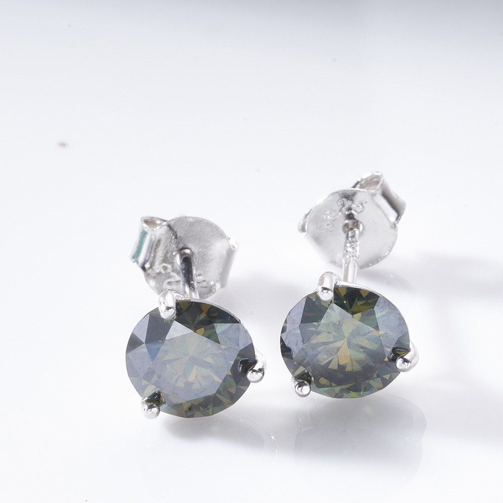 HipHop Gold Diamond Earrings Designer earrings for woman moissanite Earrings Ultra Flash Light Luxury Premium Earrings 0.5CT/1CT moissanite Earrings