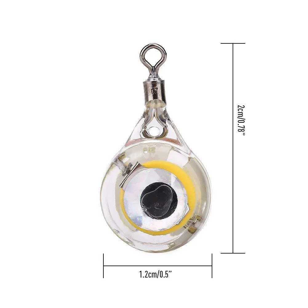 10100PCS D Attracting Fish Light Eye Shape Fishing Lure Light Underwater Eye Shape Fishing Squid Fishing Bait Luminous Lures W250926