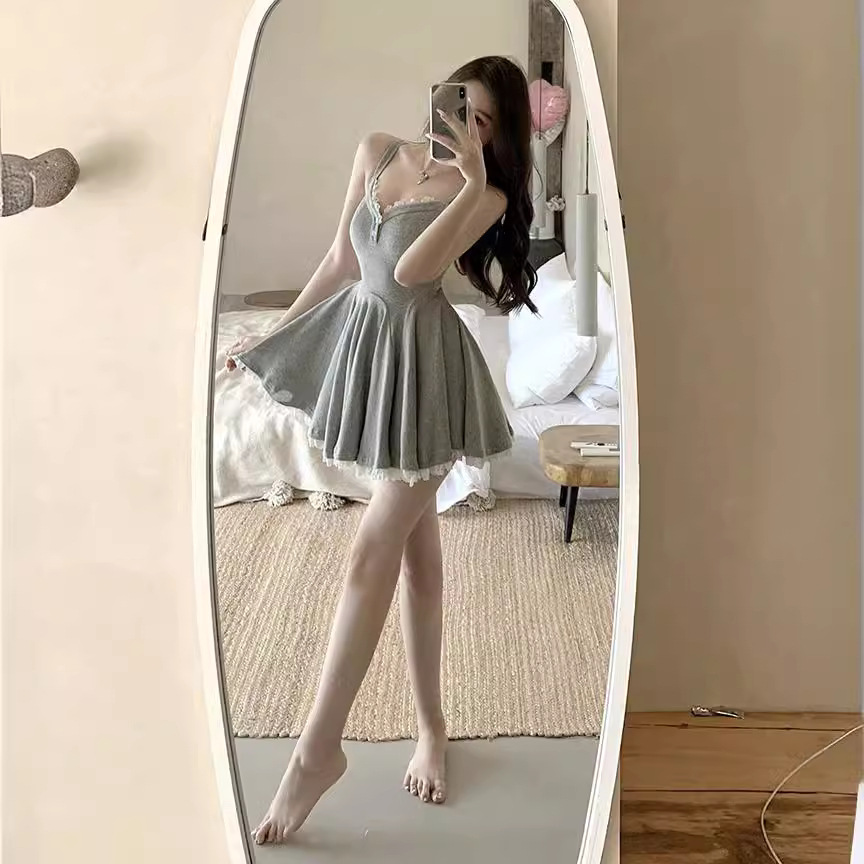 KC203 New summer style waist slimming temperament pleated