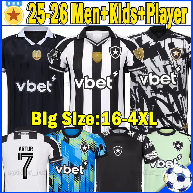 XXXL 4XL 25 26 Botafogo de Futebol e Regatas Soccer Jerseys Retro 1995 96 IGOR JESUS MATHEUS MARTINS ARTUR 2025 2026 goalkeeper JOHN Men Women Football Shirts kids kits