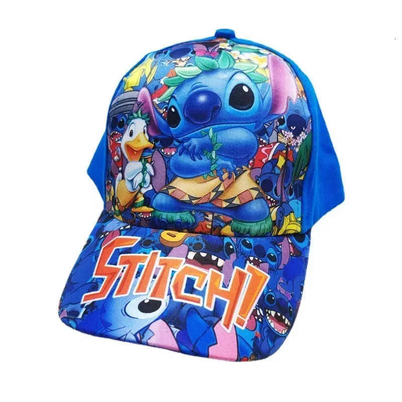 Disney Stitch Kids Baseball Caps Spring Cartoon Adjustable Snapback Caps Boys Girls Outdoor Travel Sun Hats H250926