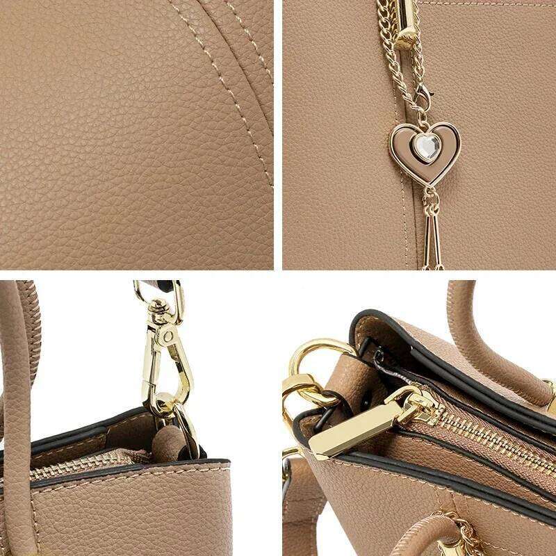 Ladies Split Cowhide Fashion Design Bag Women Retro Cow Leather Shoulder Bags Female Commute Casual Tote Handbag For Lady Suotong2509