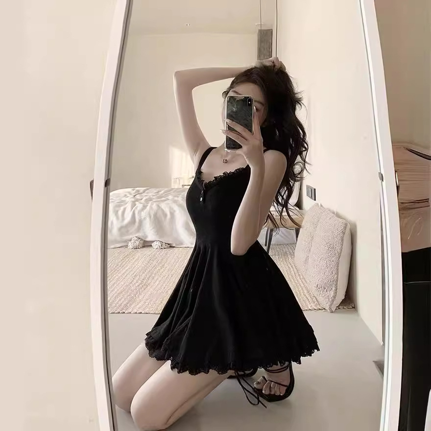 KC203 New summer style waist slimming temperament pleated