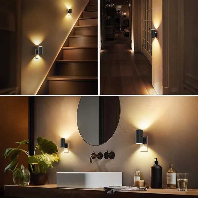 Plug in Wall Mounted Night Light with Dusk To Dawn Sensor Dimmable for Corridors Bathrooms Bedrooms and Stairs C250925