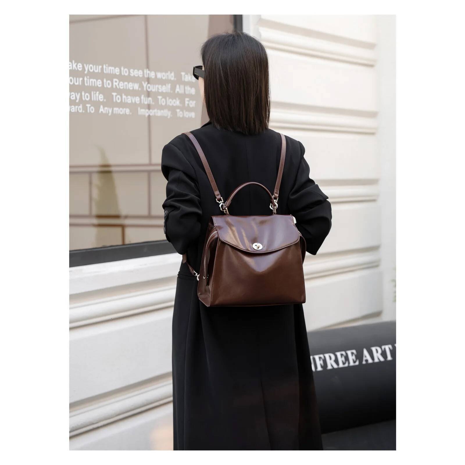 Adjustable Shoulder Strap Backpack,Large Capacity Leopard Print Suede Commuting Handbag,Ankela Red Flap Messenger Bag high-quality