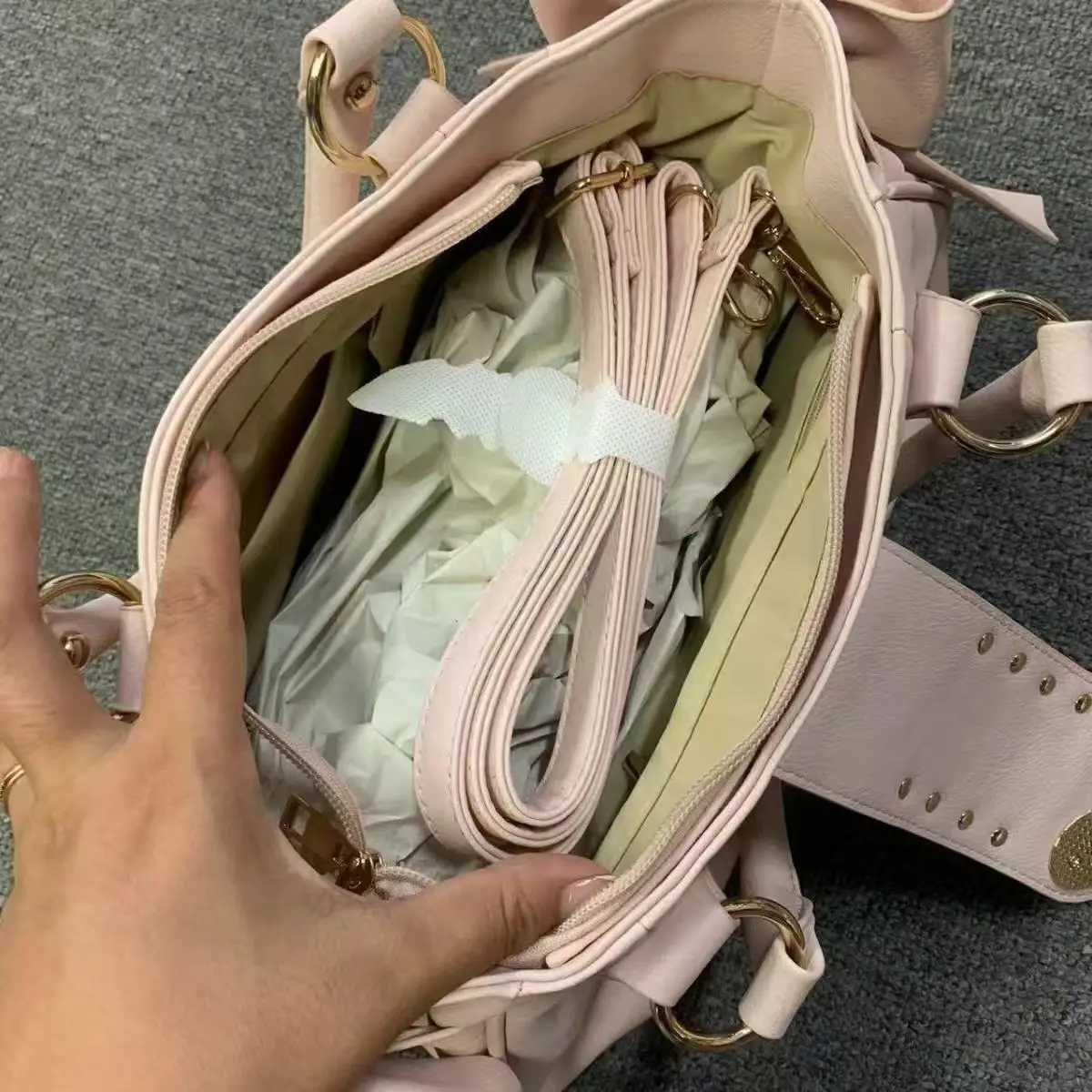 Harajuku Bow Pink Hand Bag Purse Women Japanese Style Soft Casual Crossbody Bag Ladies Sweet Cute Large Capacity Shoulder Bags Z250926