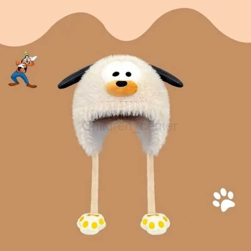 Disney Lotso Mickey Donald Duck animation peripheral creative cartoon cute solid color autumn and winter warm ear protection hat H250926