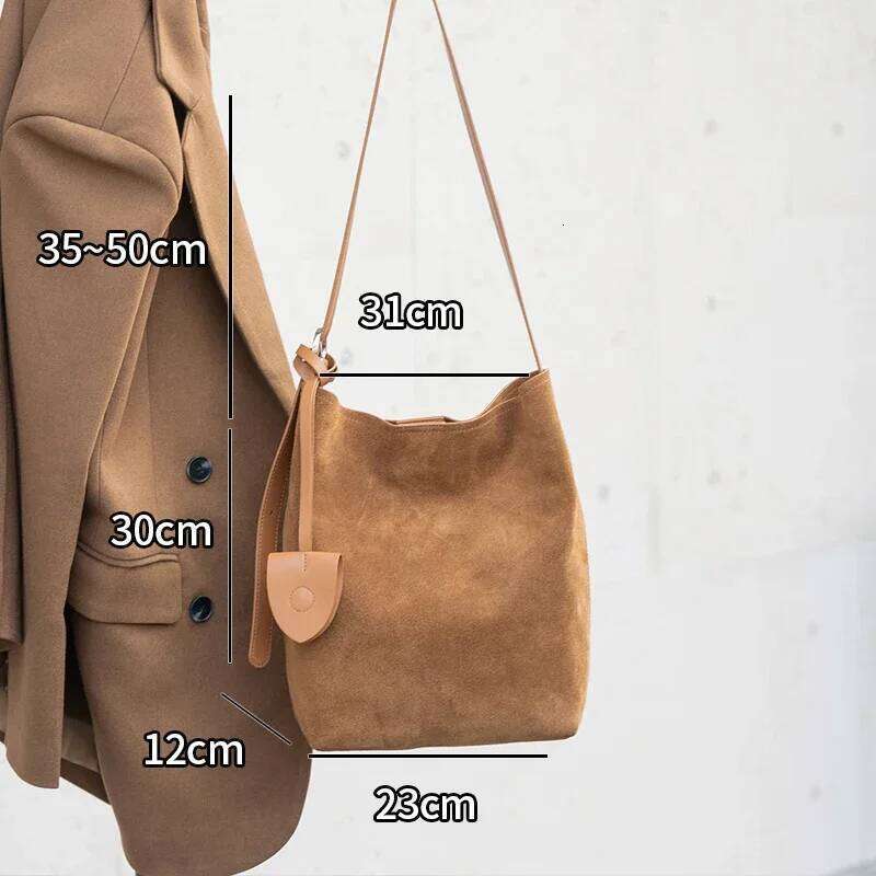Women's Soft Frosted Cow Leather Shoulder Bag Female Retro Casual Cowhide Durable Handbags Ladies Fashion Trend Bags Girl MDNG2509