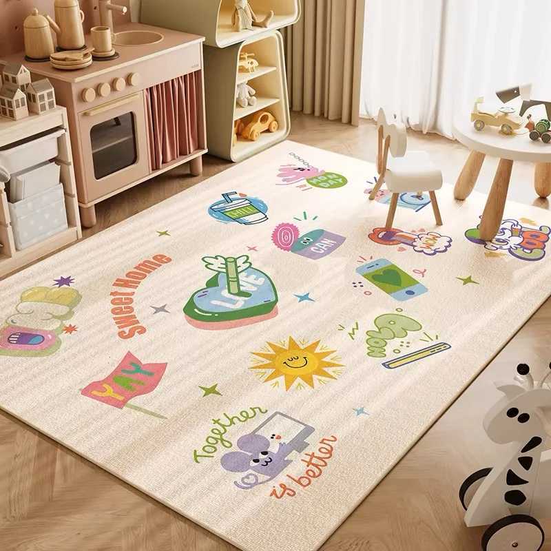 VIKAMA Childrens Room Baby Play Rug Living Room Crawling Mat Bedroom Reading Area Cartoon Rug Home Decoration C250926