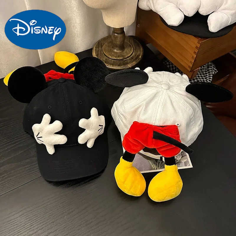 Disney Outdoor Funny Design Decoration Play Duck Tongue Hat Sunscreen Sun Hat Couple Cap Cute Cartoon Mouse Ears Baseball Cap H250926