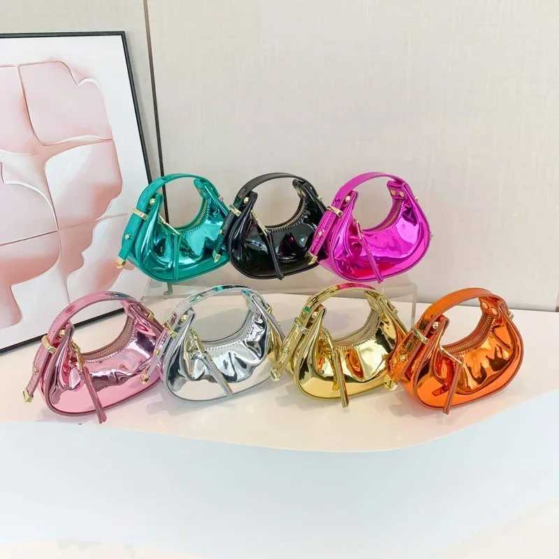 Shiny Patent Leather Handbag for Women Luxury Designer Phone Purse Ladies Lipstick Bags Fashion Kids Bags Hobo Bag Mini Tote Bag Z250926