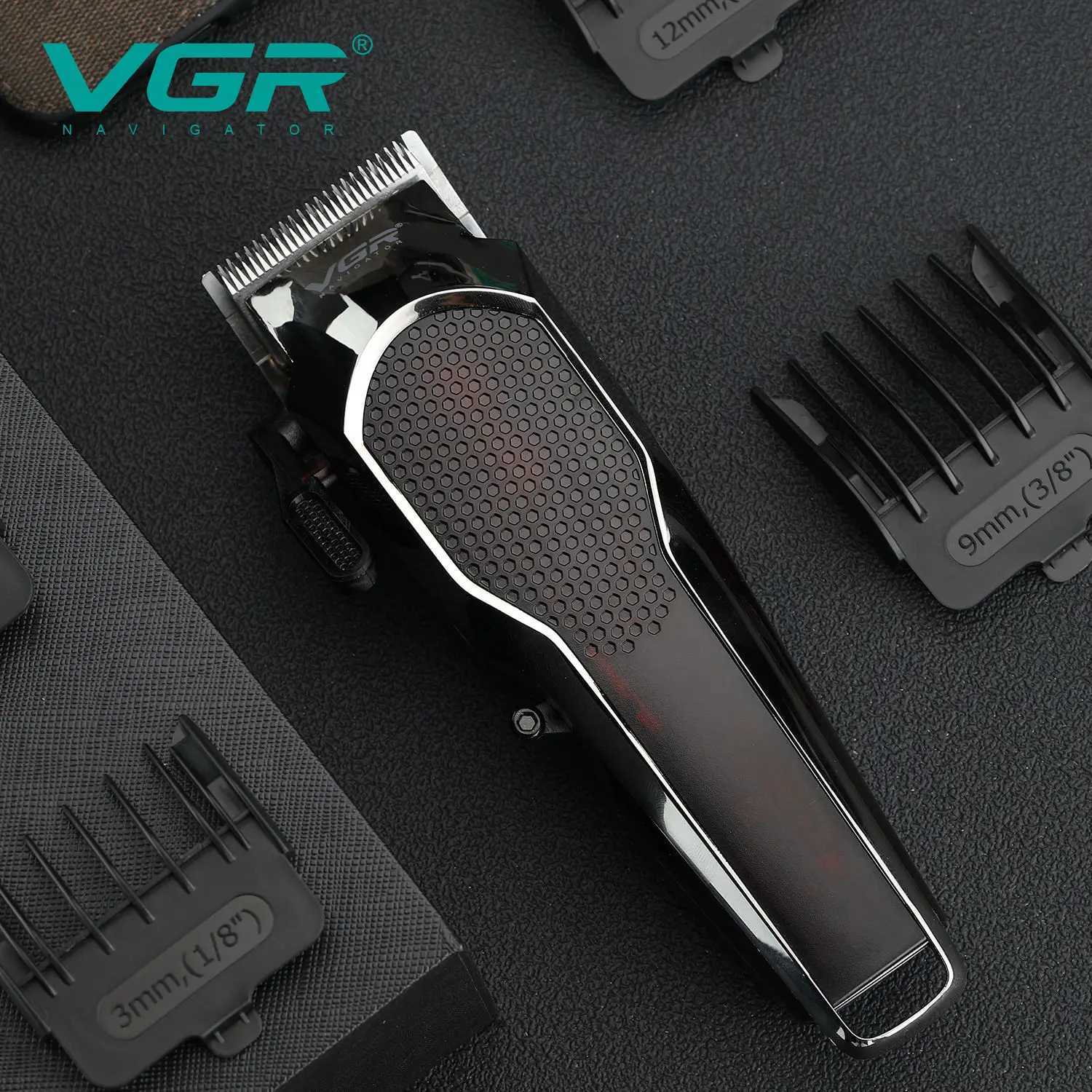 cordless hair trimmer professional rechargeable electric barber hair clipper for men with LED display V189 R250926