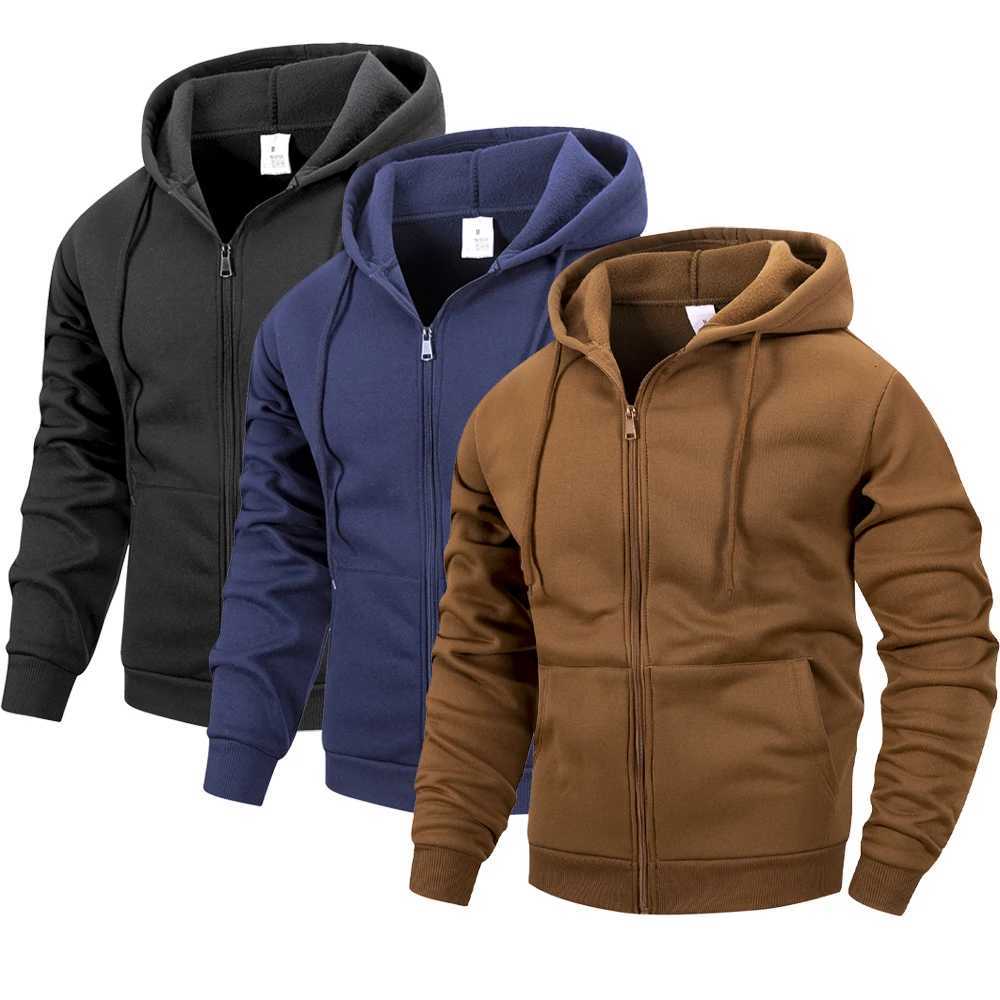 Mens Zip Hoodie Jacket Hooded Sports Outdoor Daily Basic Casual Autumn Winter Hoodies Sweatshirts Cardigan Jacket W250926
