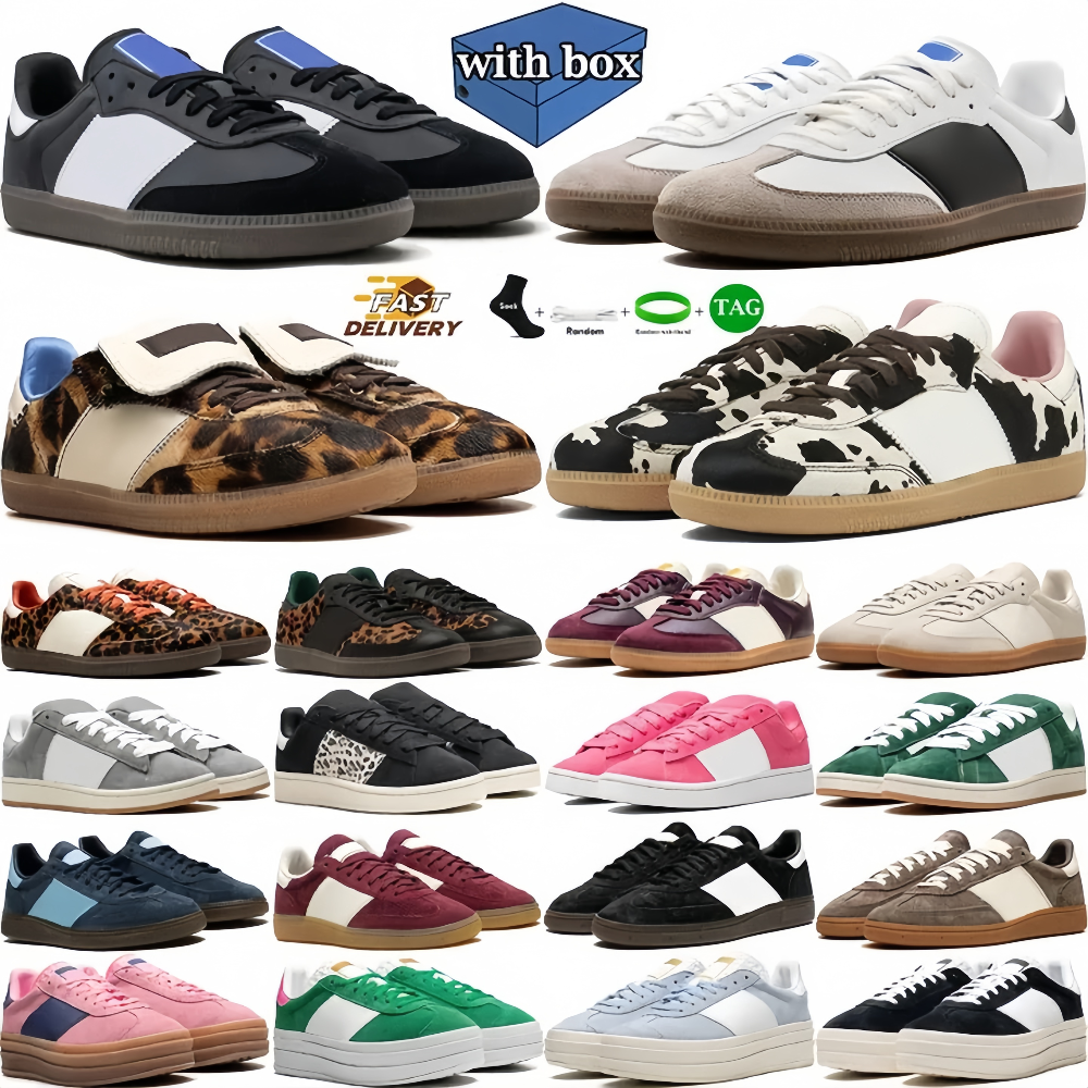 With Box Designer shoes mens womens platform sneakers pony leopard navy silver pink red green brown blue cardboard cloud white core black gum sports trainer