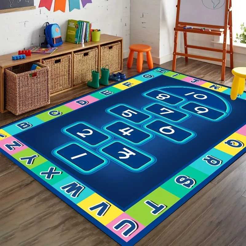 3D Game Carpet for Childrens Bedroom Children Playground Floor Mat NonSlip Kid Automotive Roads Playing Pad Home Decor Rugs C250926