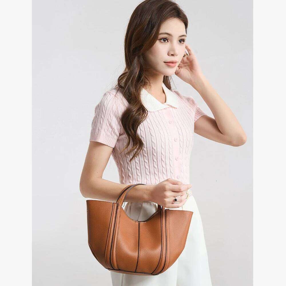 Vintage Simple Handbags Women Soft PU Leather Designer Fashion High-Quality Shopping Tote Bag For Daily Use