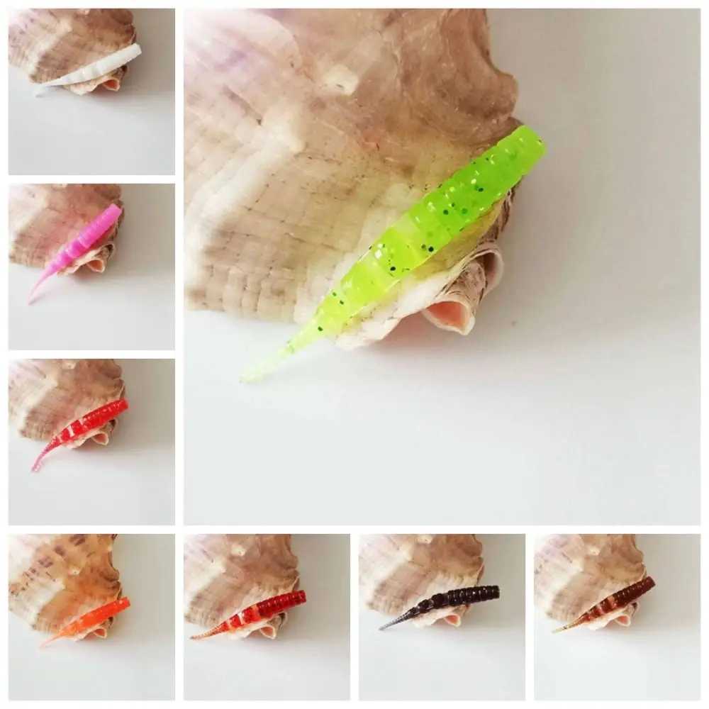 10PCS Soft Jig Worm Lures 40mm Polaris Minnow Lures Pesca Sinking Soft Baits Bass W250926