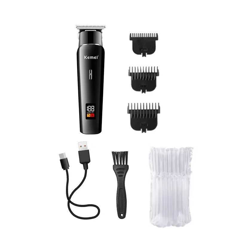 Kemei KM1113 LED Barber Machines Rechargeable Hair Trimmer USB Low Noise Professional Cordless Portable Mens Hair Cut Clipper R250926
