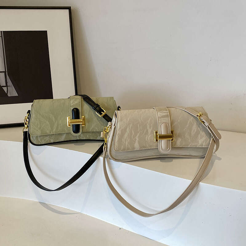 Baguette Women's 2025 New High-Quality Designer Bags Texture Niche Crossbody Single Shoulder Underarm Bag