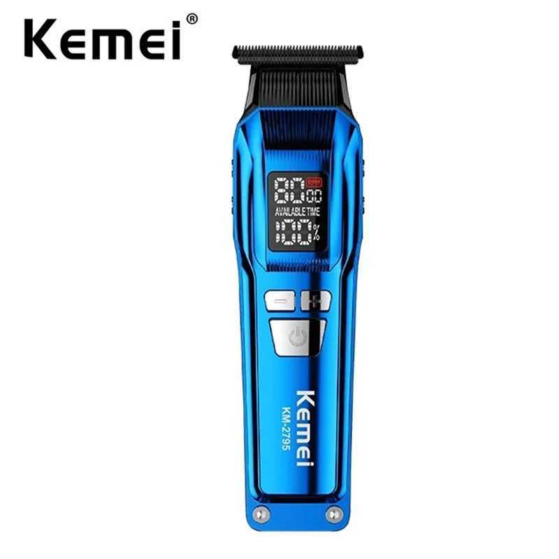 Kemei 2795 Professional Cordless Hair Trimmer Electric Rechargeable Hair Clippers Barber Zero Gapped Finish Hair Citing Machine R250926