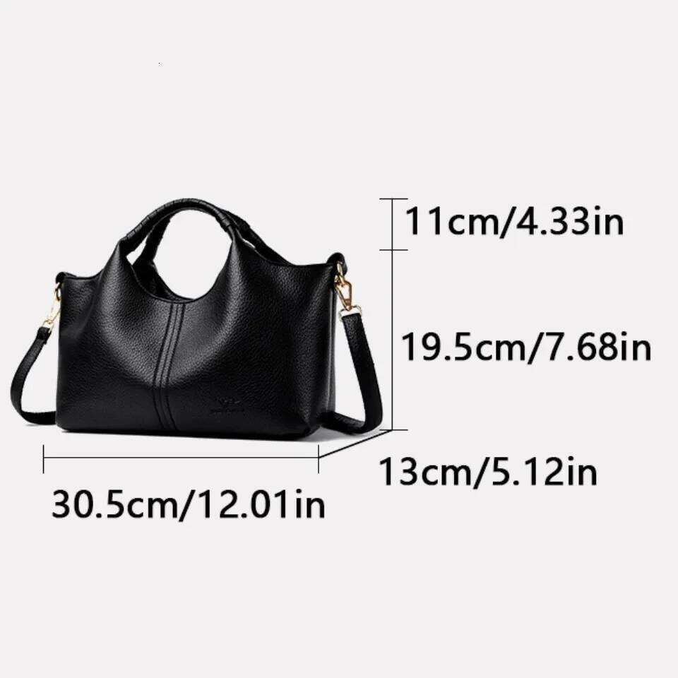 Winter High Quality Soft Leather Women's Handbag Tote Women Shoulder Bag Famous Trendy Female Crossbody Bags Wallet