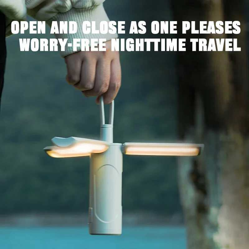 Warsun Foldable USB Rechargeable Tent Camping Light 4000mAh Travel Lanterns Outdoor Emergency Lighting LED Camping Lamp C250925