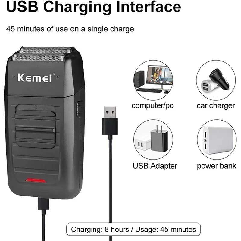Kemei Professional Hair Clipper Kit Electric Shaver Male Hair Cutting Machine Mens Trimmer Machine Hair Clipper R250926