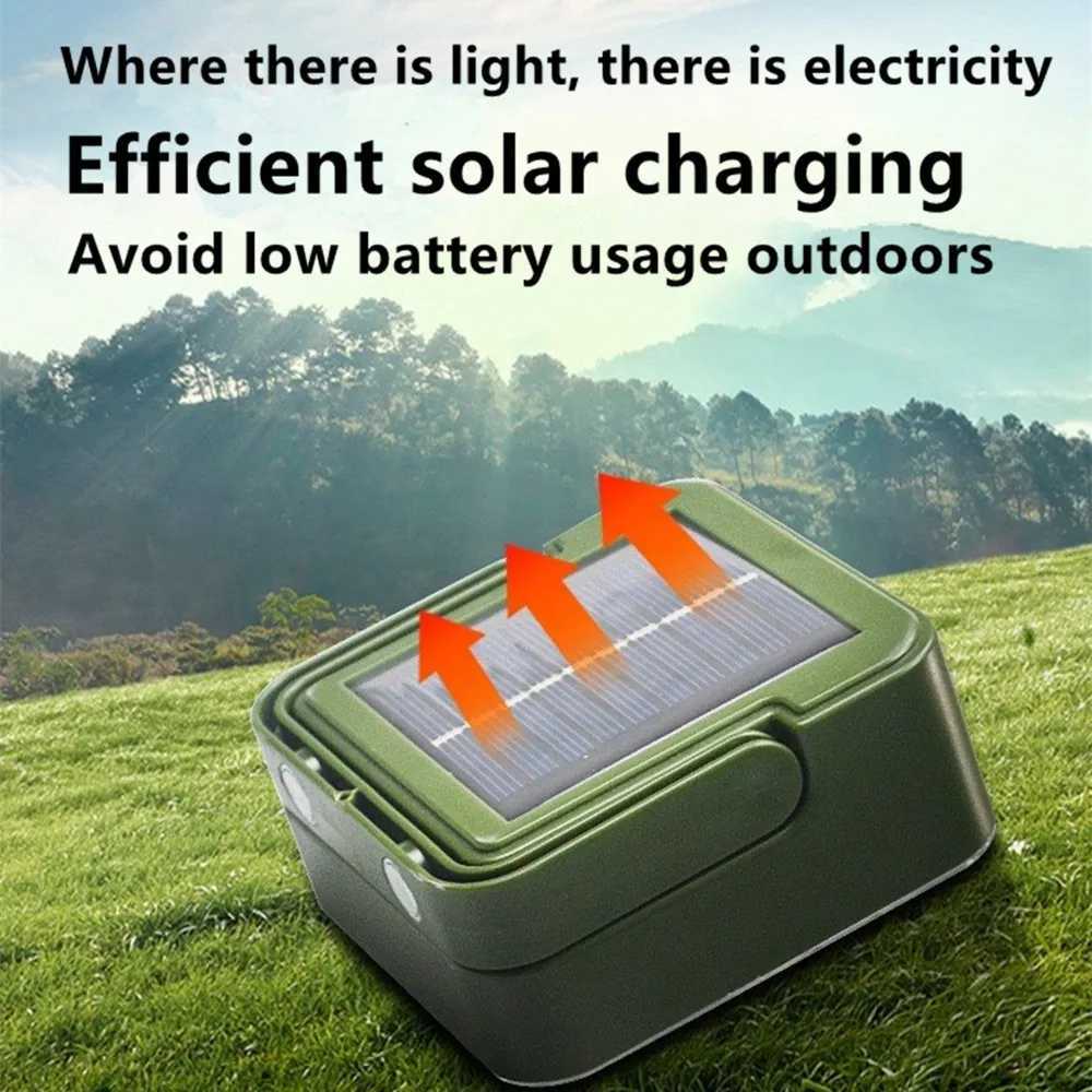 Powerful Solar LED Light Lamp USB Rechargeable LED Reflector Spotlight Projector Floodlight Construction Portable Lanterns C250925