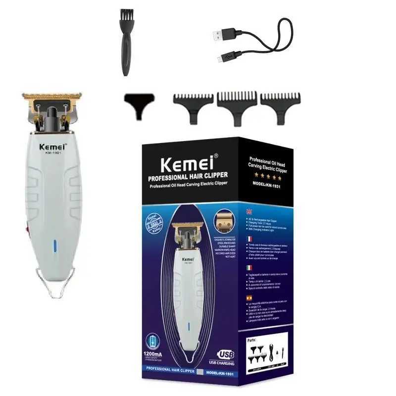 KM1931 Kemei Professional Electric Barber Shears Mens Stainless Steel Hair Clipper Shaving R250926