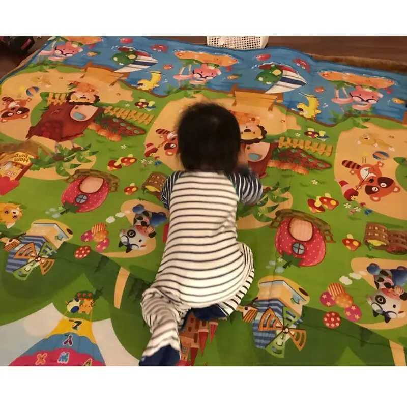 Baby Play Mat Educational Toy for Children Crawling Carpet Game Activity Gym Playground Doubel Sided Printed Kids Rug Foam Floor C2509261