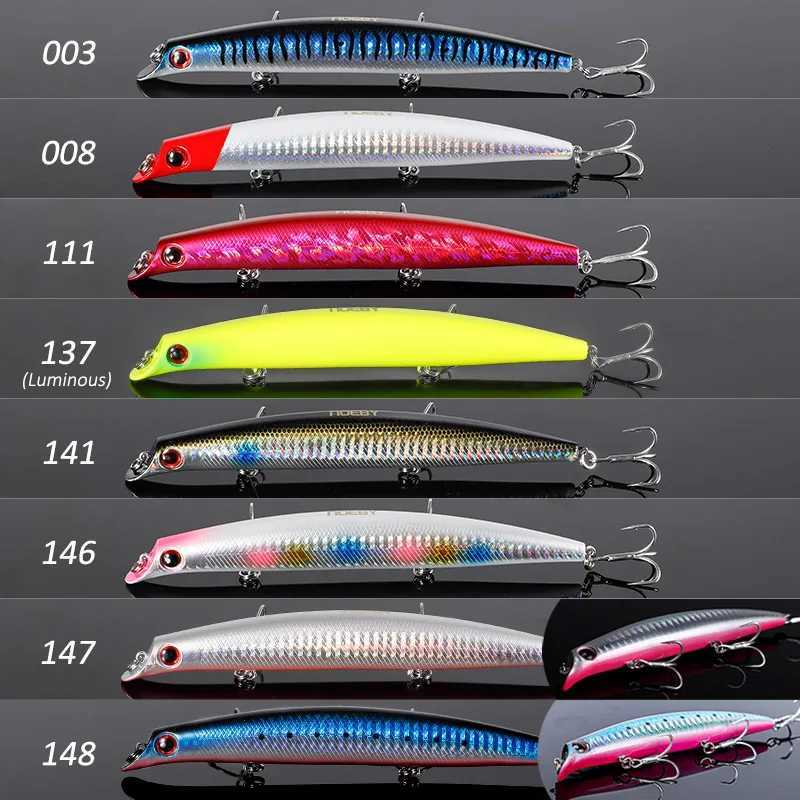 NOEBY Sasuke Minnow 12cm 16g 15cm 24g Floating Lipss Wobbrs Artificial Hard Bait for Bass Pike Fishing Lure W250926