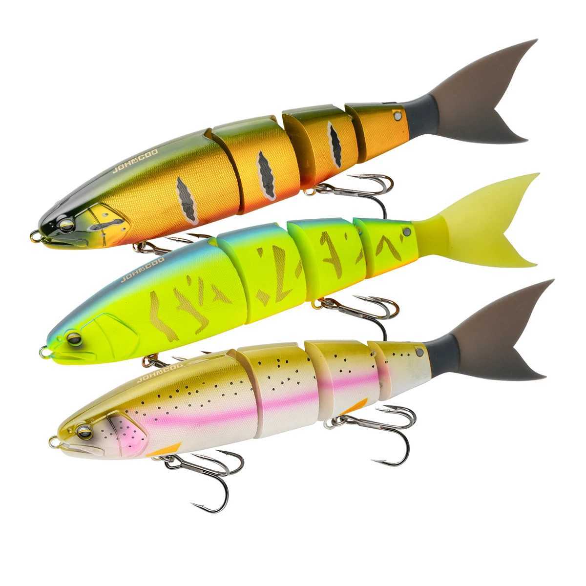 Johncoo 4 sections Swimming Fishing lure Jointed Fishing Lure Predators Bait 25cm 105g Floating lure Wobbrs W250926