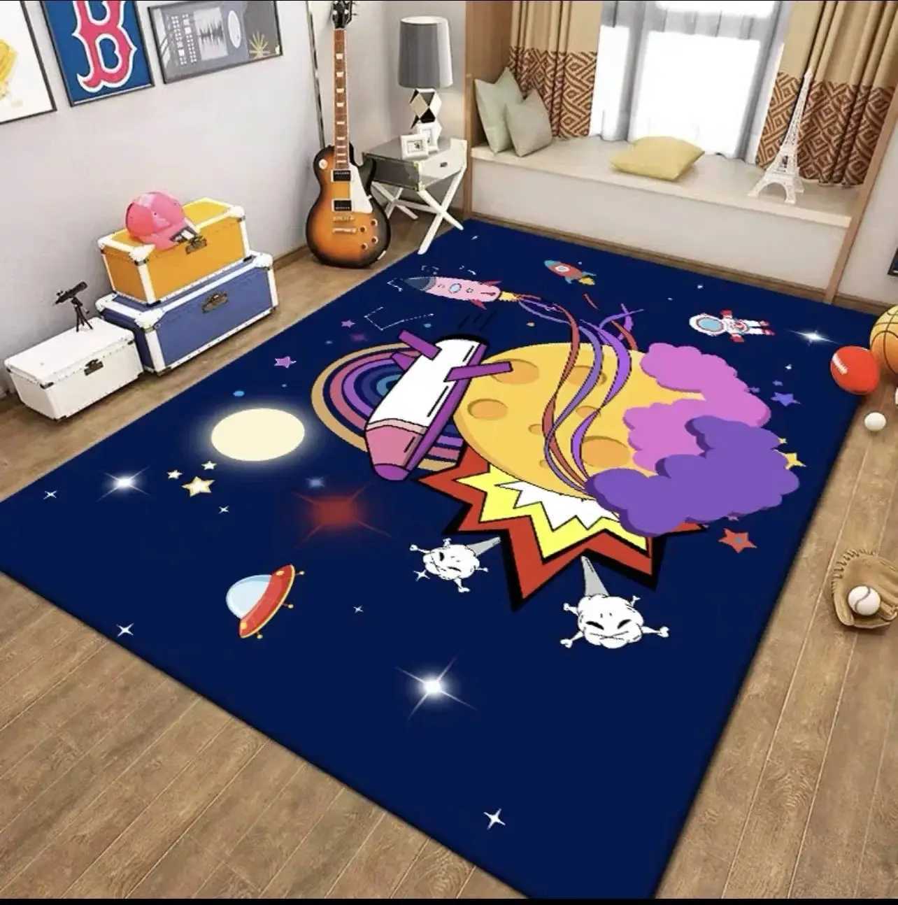 VIKAMA Childish Style Carpet Machine Washable Carpet Cartoon Hopscotch Floor Mats Childrens Room NonSlip Bedroom Rugs C250926