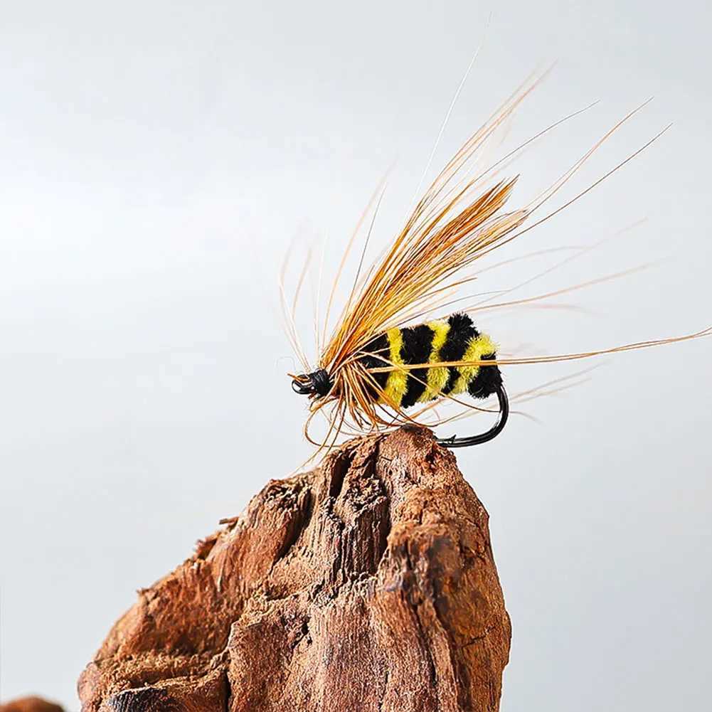 6041pcs Box Bionic Fly Hook Set Artificial Insect Fishing Baits Bionic Insects Flies with Box Fly for Trout Carp W250926