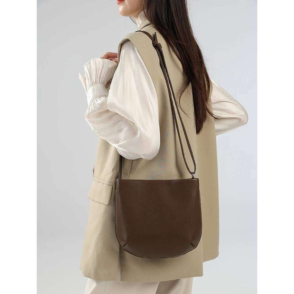 Women Casual Natural Cow Leather Shoulder Bags Ladies Retro Real Cowhide Crossbody Bag Female Commute Soft Handbags Lady MDNG2509