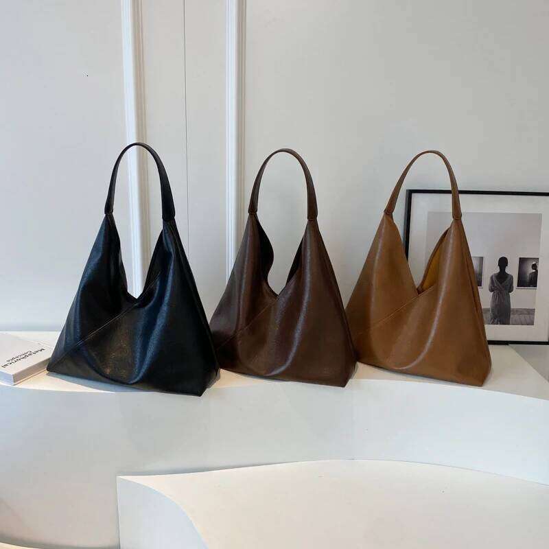 Fashion Design Leather Shoulder For Women Tend Female Simple Big Underarm Hobo Bag Handbags And Purses