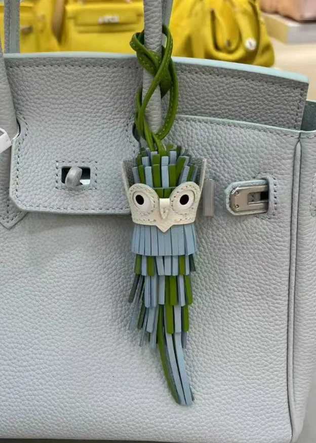Luxurious 8 Colors Real Leather Lovely Owl Pendant Bag Charm Animal Hanging Decoration Ornament For Handbag Backpack Car Purse Key Chain3 D250926