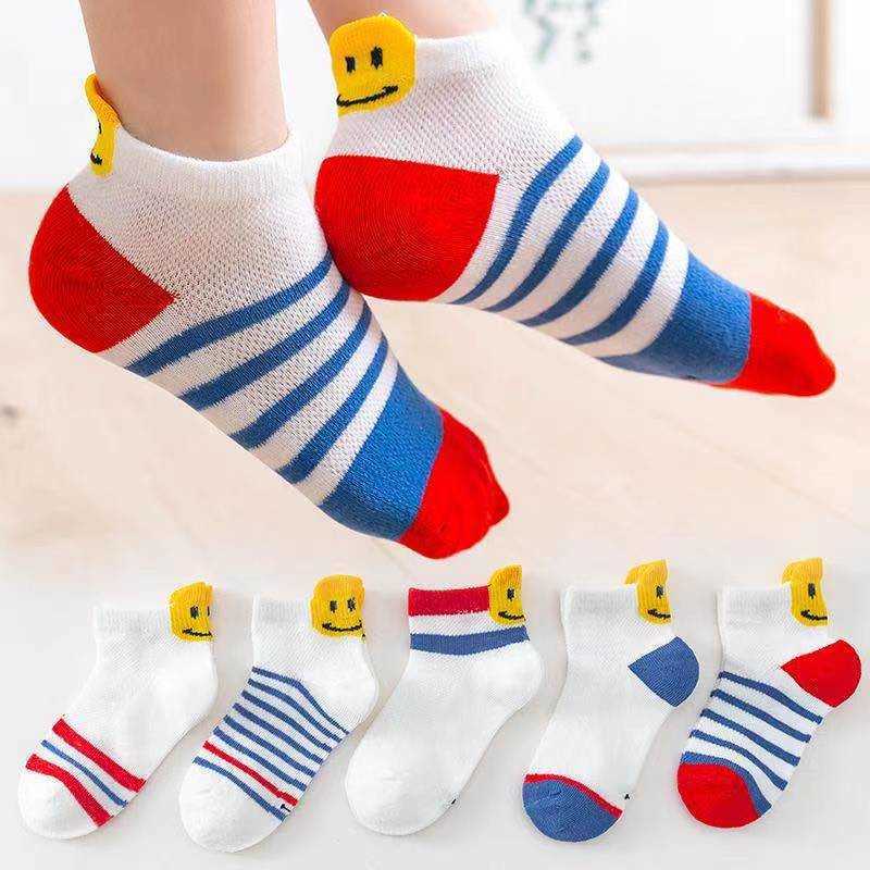Girls Socks 112 Years Old Spring Summer MidCalf Mesh Thin Cotton Socks Boys Spring Cartoon Cute Strawberry Childrens Socks Girls C250926