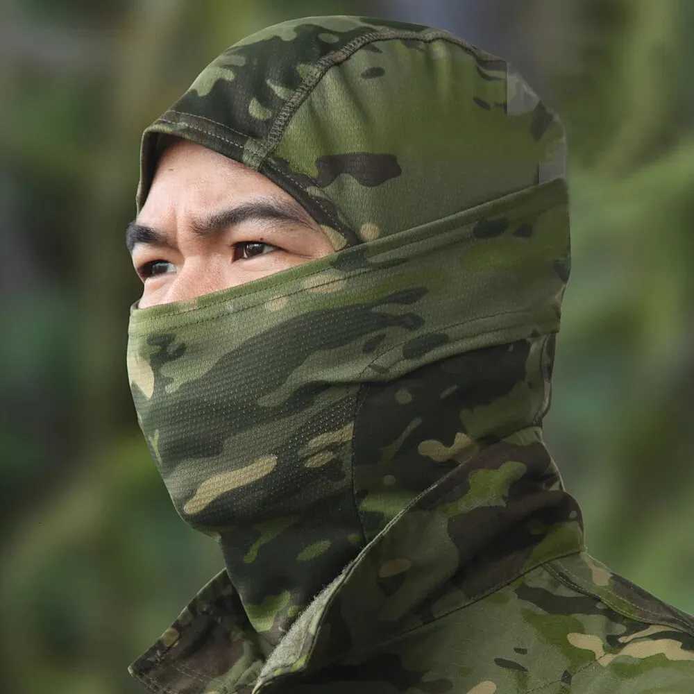 Camouflage Outdoor Riding Mask Outdoor Sun Protection Single Hole Quick Dry Mesh Mask Z250926