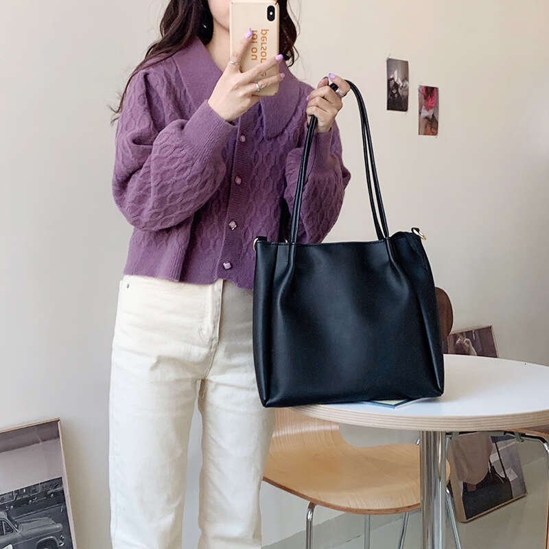 Women's New Fashion Korean Edition Daily Shoulder Large Capacity Simple Tote Student Handheld Crossbody Bag