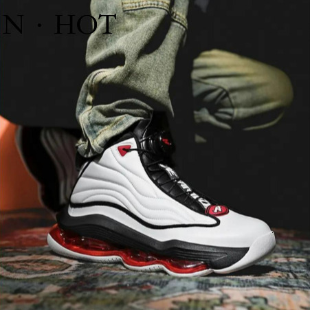 NHOT Designer Luxury Trendy Shoes Breathable Casual Shoes Trendy Sneakers High Top Rotating Buckle Air Cushion Practical Basketball Shoes Youth Fashio