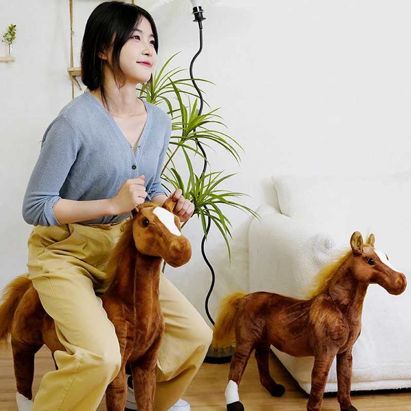 3040cm Simulation Horse Plush Toys Cute Stuffed Animal Zebra Doll Soft Realistic Horse Toy Photography Props Kids Birthday Gift C250925