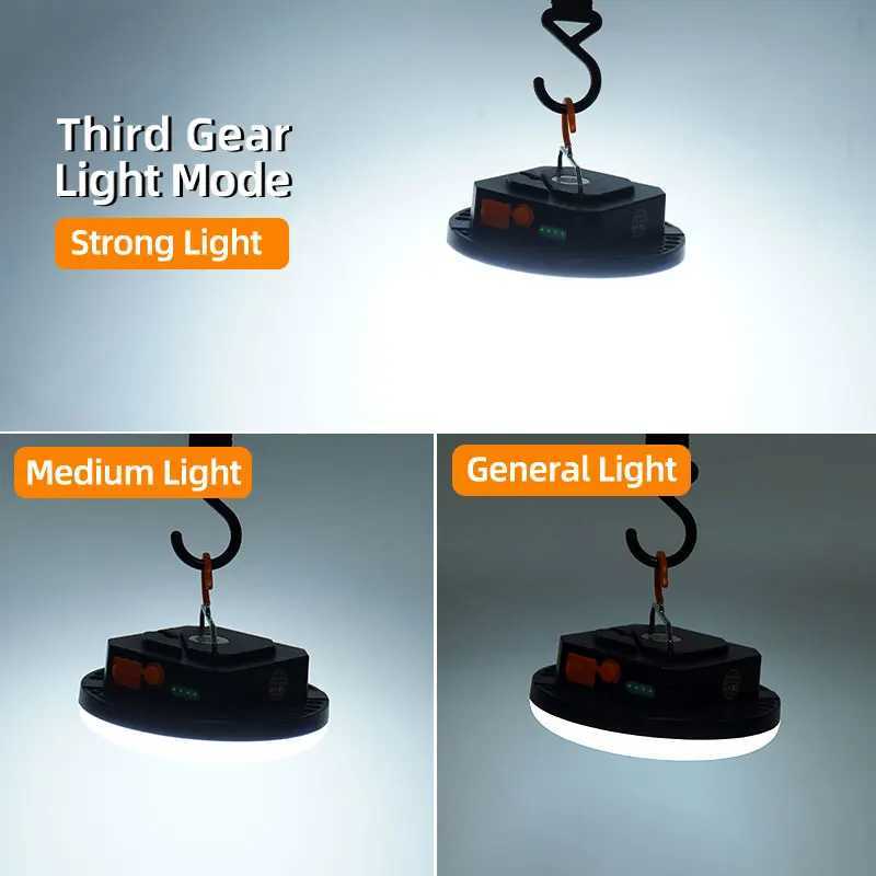 MOSLIGHTING Rechargeable Camping Lantern Portable Flashlight With Magnet Emergency Light Powerful Hanging Tent Lamp Outdoor LED C250928