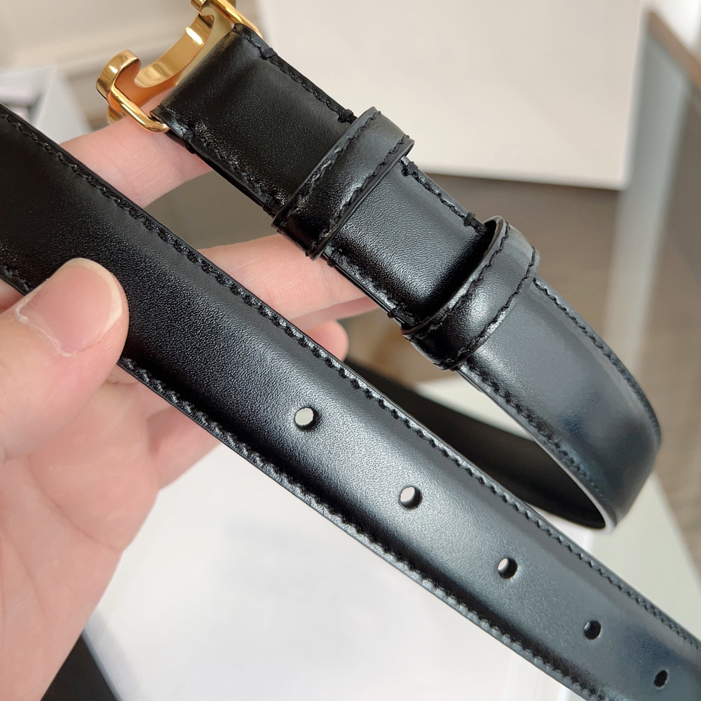 Women Designer Belt Black Leather Gold Buckle Fashion Belts belt Leather Waistband