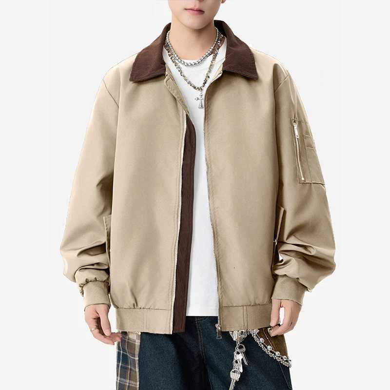New Luxury Corduroy Jackets Men Retro Brand Bomber Jacket Mens Spring Autumn Pilot Coat Lapel Men Clothing Varsity Cargo Jacket W250926