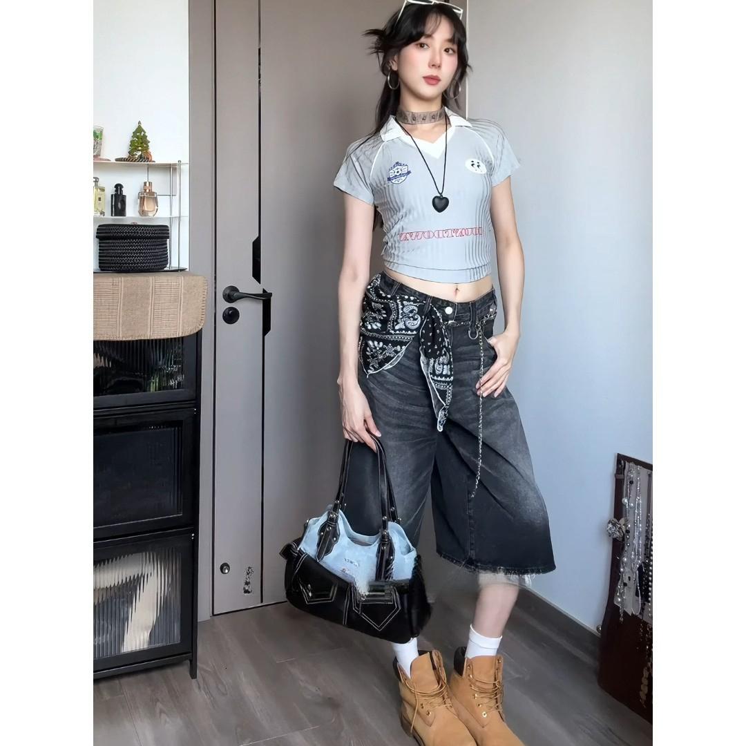 2025 autumn and winter new retro color blocked light bag luxury elegant design denim armpit clean handbag women's shoulder bag denim designer Bag