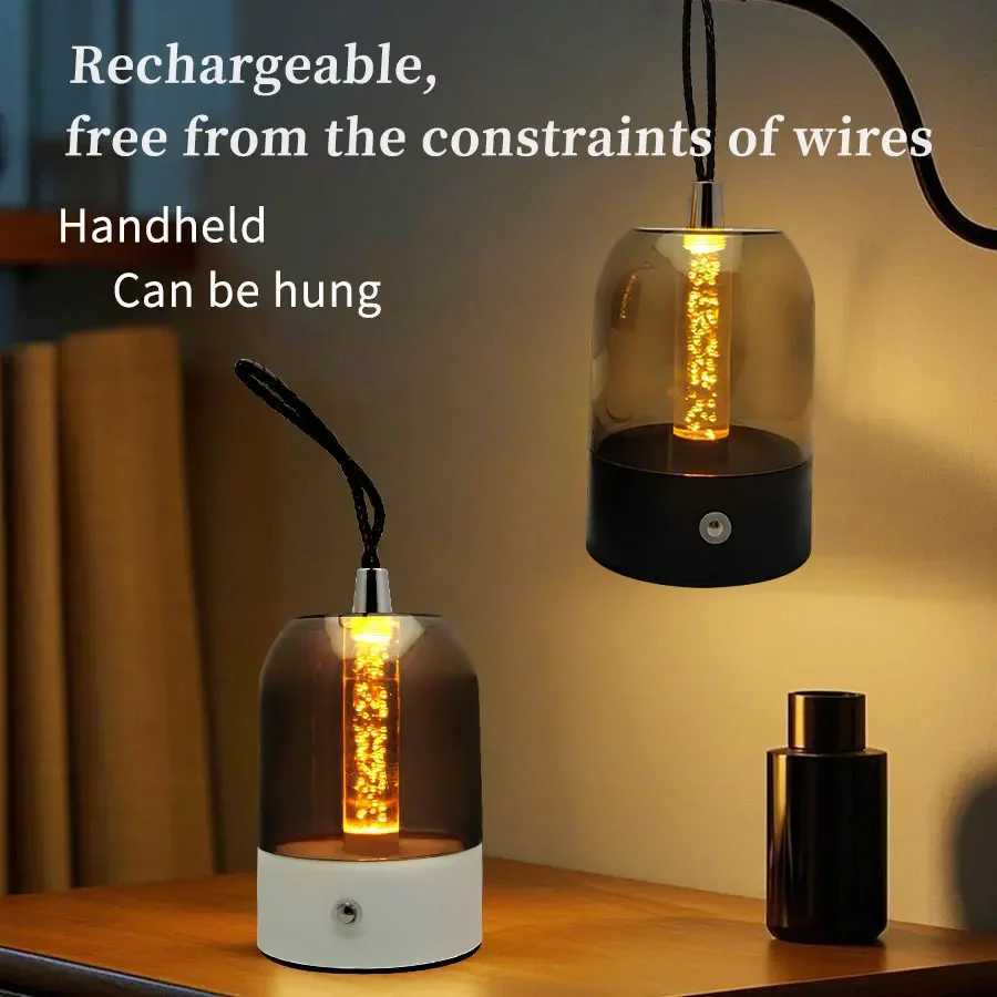 Rechargeable tricolour dimmable touch control desk lamp night light dual function bedside lamp camping ambient light C250925