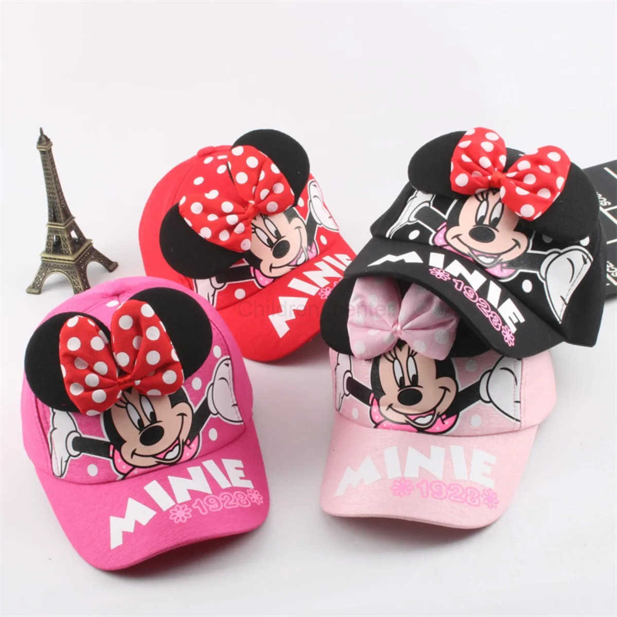 Disney Children Mickey Minnie Cartoon Baseball Cap Peaked Caps Baby Girls Boys Adjustable Kids Princess Hat Festival Gift H250926