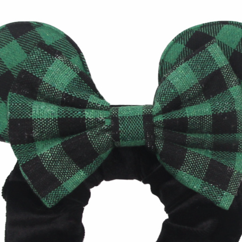 Disney hair ring for Halloween girls hair accessory Mickey Christmas thickened velvet sausage elastic gold velvet hair for Halloween or Christmas Acce