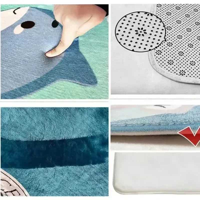 Kids Rug Colorful Animal NonSlip Carpet for Classroom Bedroom Playroom Indoor Road Car Educational Area Rug Home Decoration C2509261